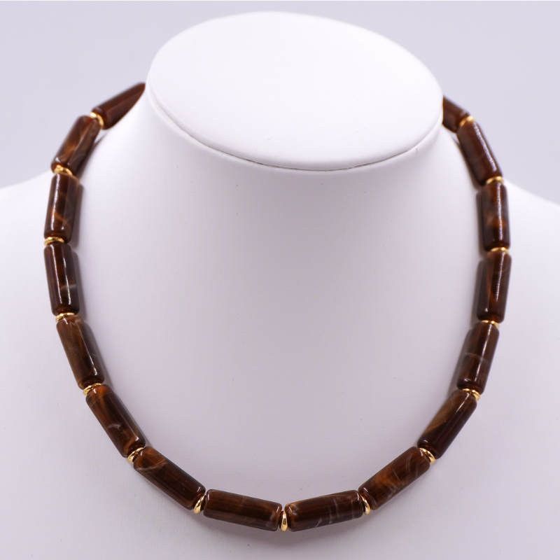 Collar de cilindros café...