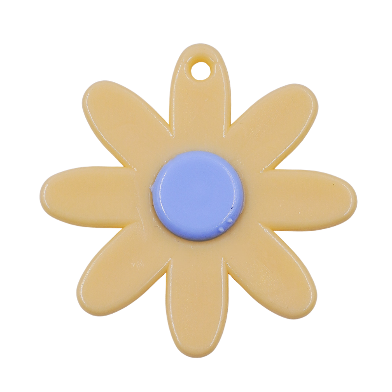 Dije flor amarillo claro...