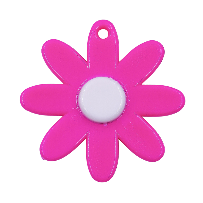 Dije flor fucsia x unidad