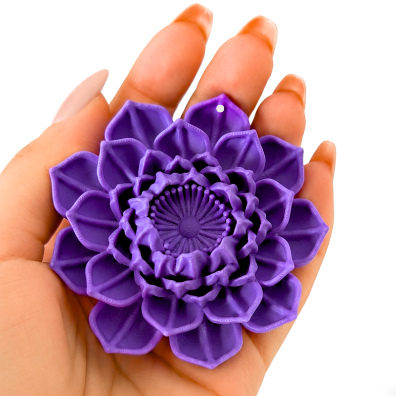 dije acrilico flor realista...