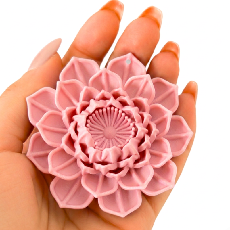 dije acrilico flor realista...