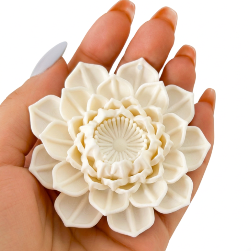 dije acrilico flor realista...
