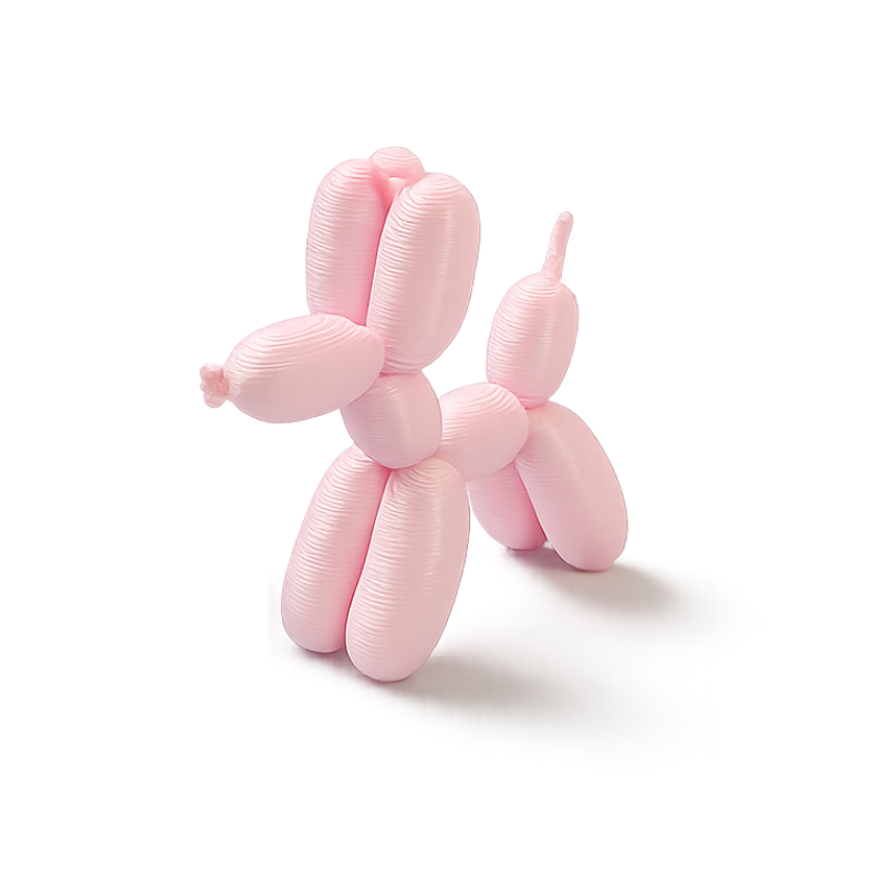 perro globo rosado x unidad