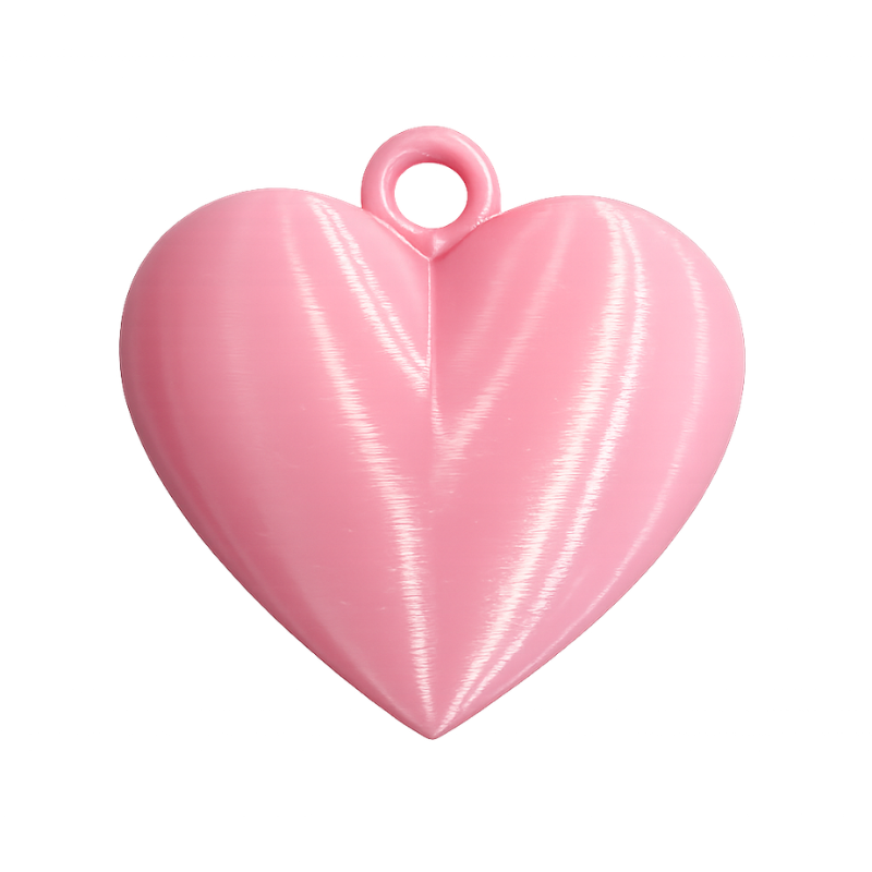 Dije corazón grande rosado
