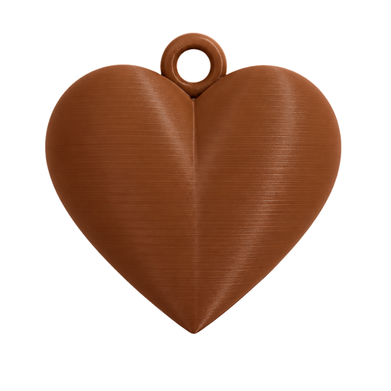 Dije corazón grande café
