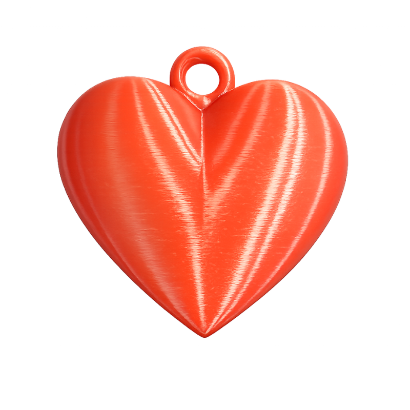 Dije corazón grande naranja...