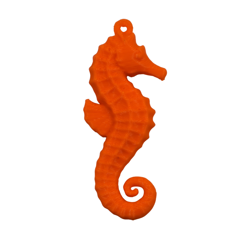 dije caballito de mar naranja