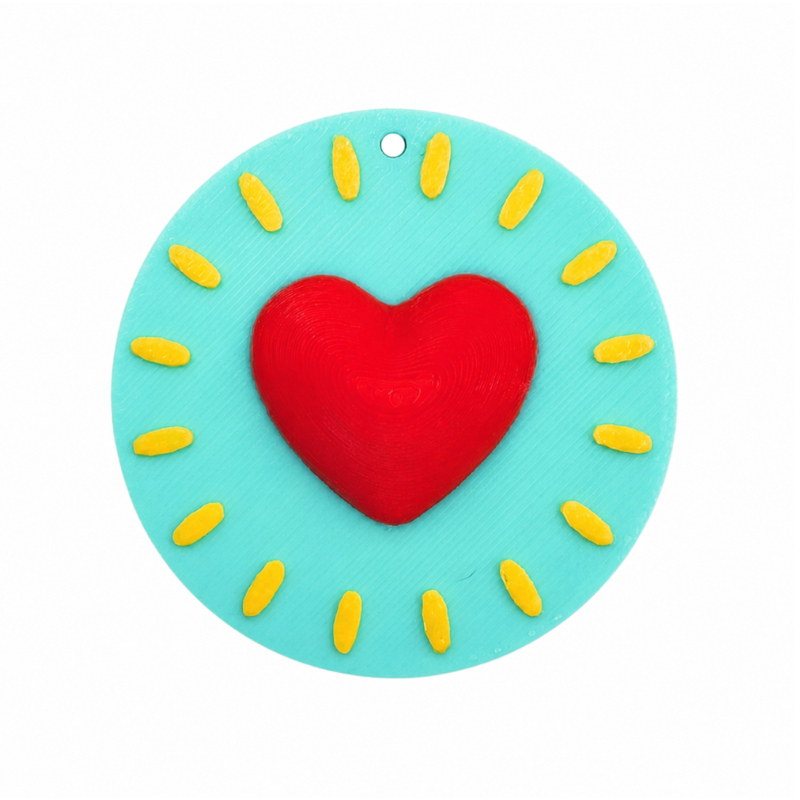 dije corazon rojo circulo...