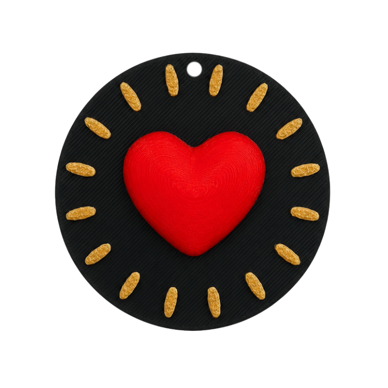 dije corazon rojo circulo...