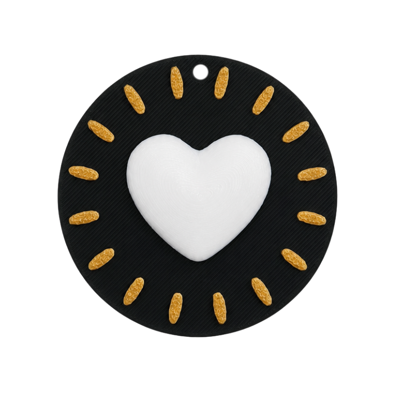 dije corazon blanco circulo...