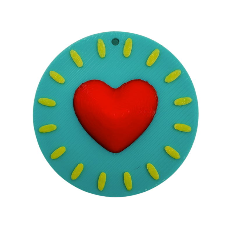 dije corazon rojo circulo...