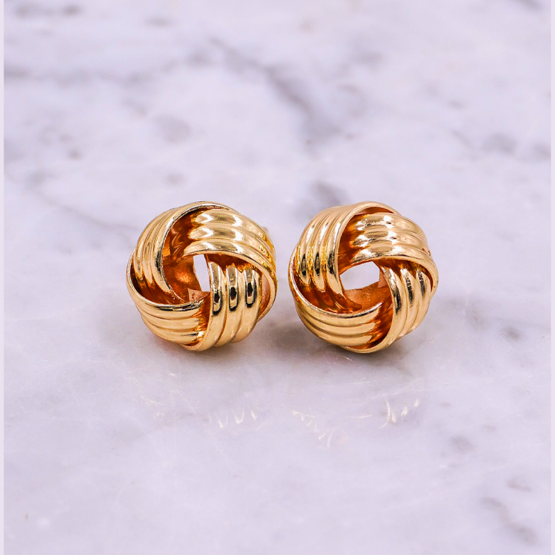 Arete topo nudo en rodio x par