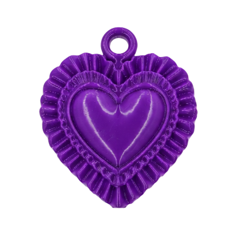 dije corazon adorno morado...