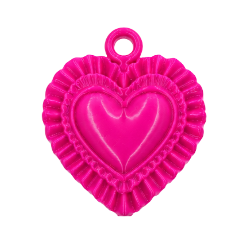 dije corazon adorno fucsia...