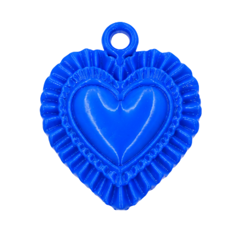 dije corazon adorno azul x...