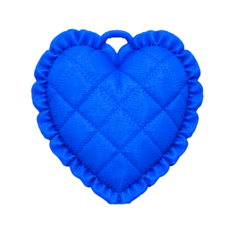 dije corazon almohada azul...