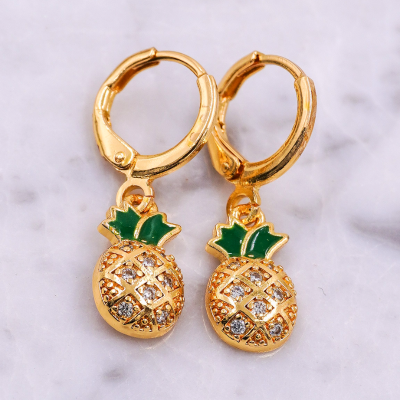 Arete candonga piña en...