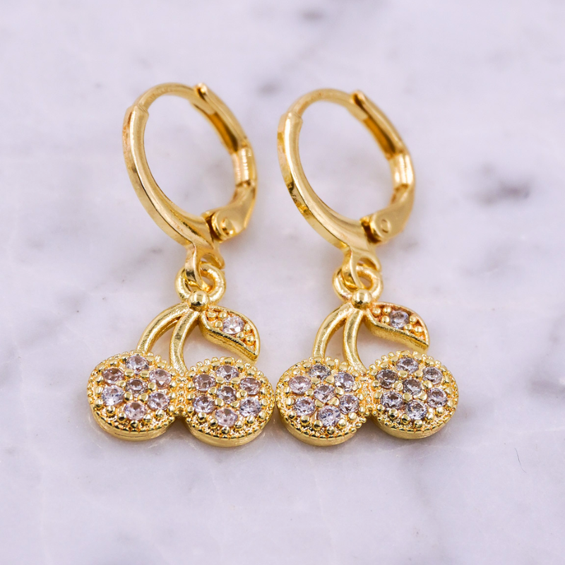 Arete candonga cereza con...