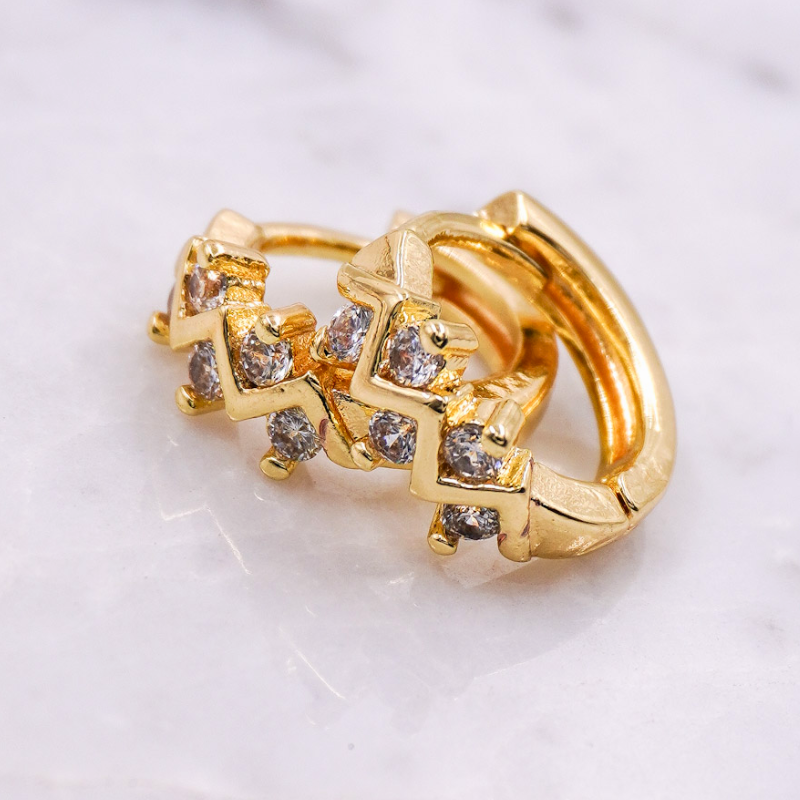 Arete candonga zig zag...