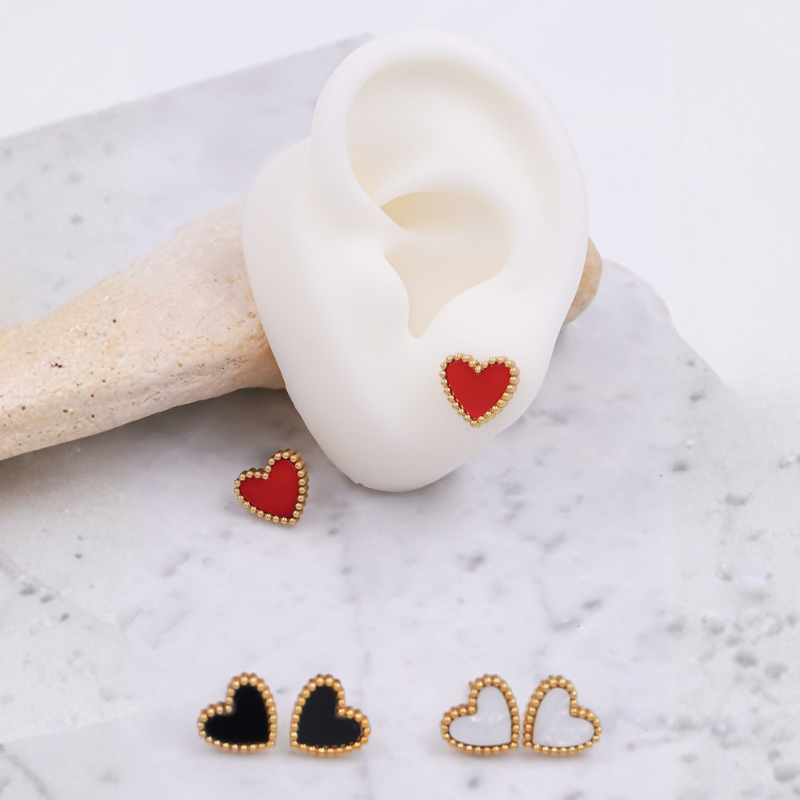 Arete topo corazón x par