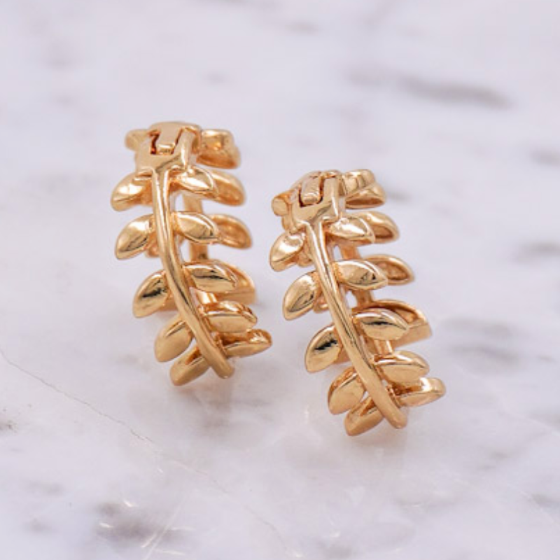 Arete candonga hojas x par