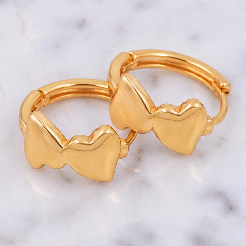 Aretes candonga de corazón...
