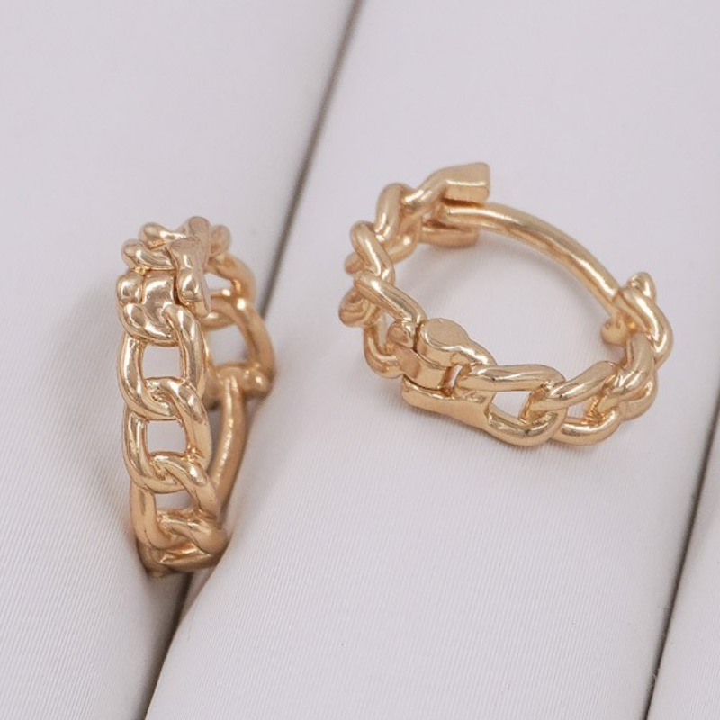 Aretes candonga en cadena x...