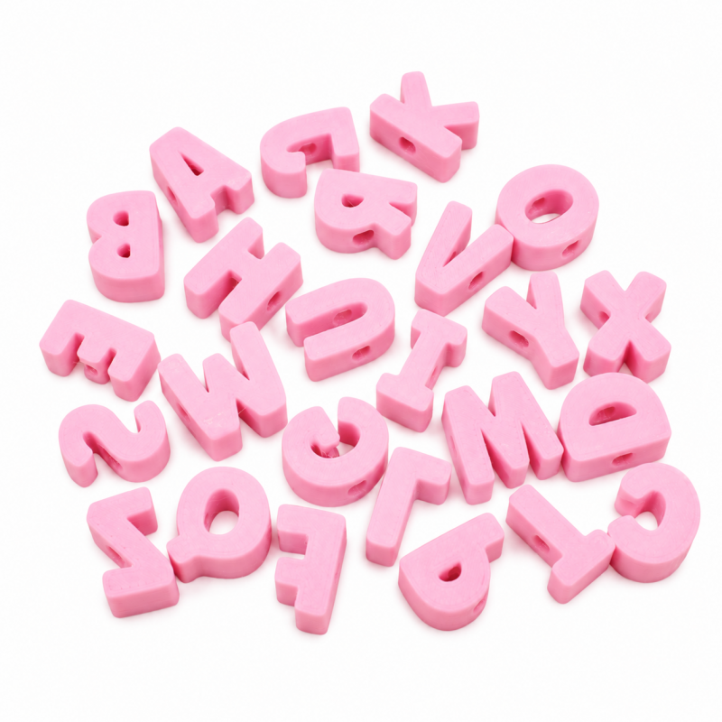 Letras pasador rosadas x...