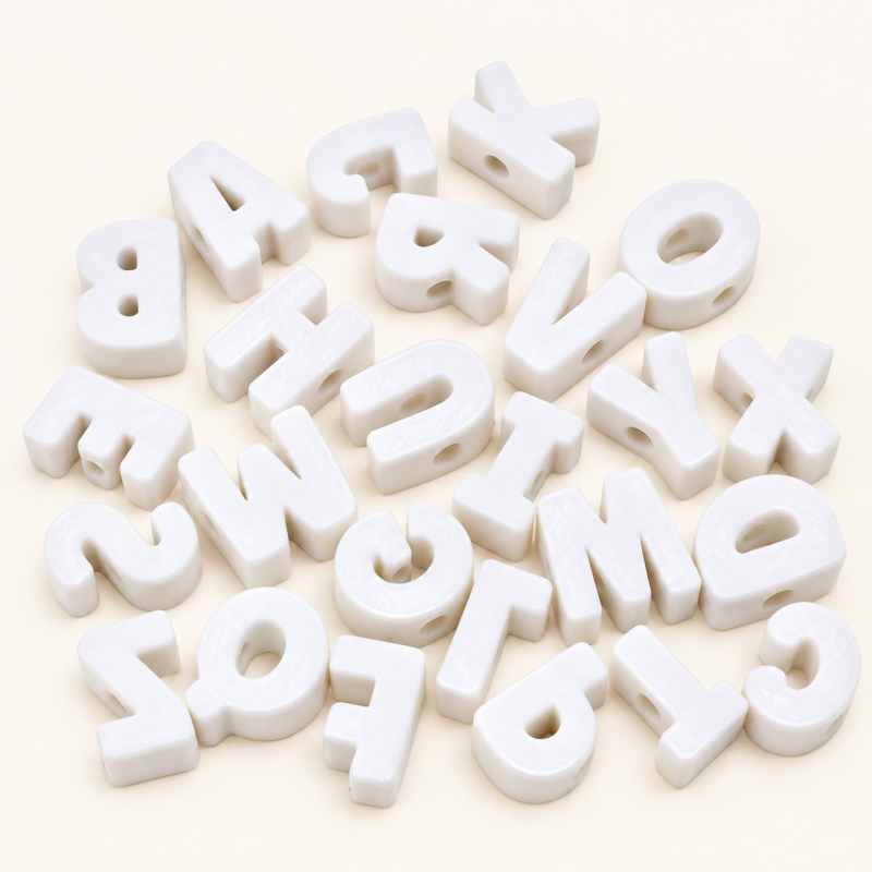 Letras pasador blanca x unidad
