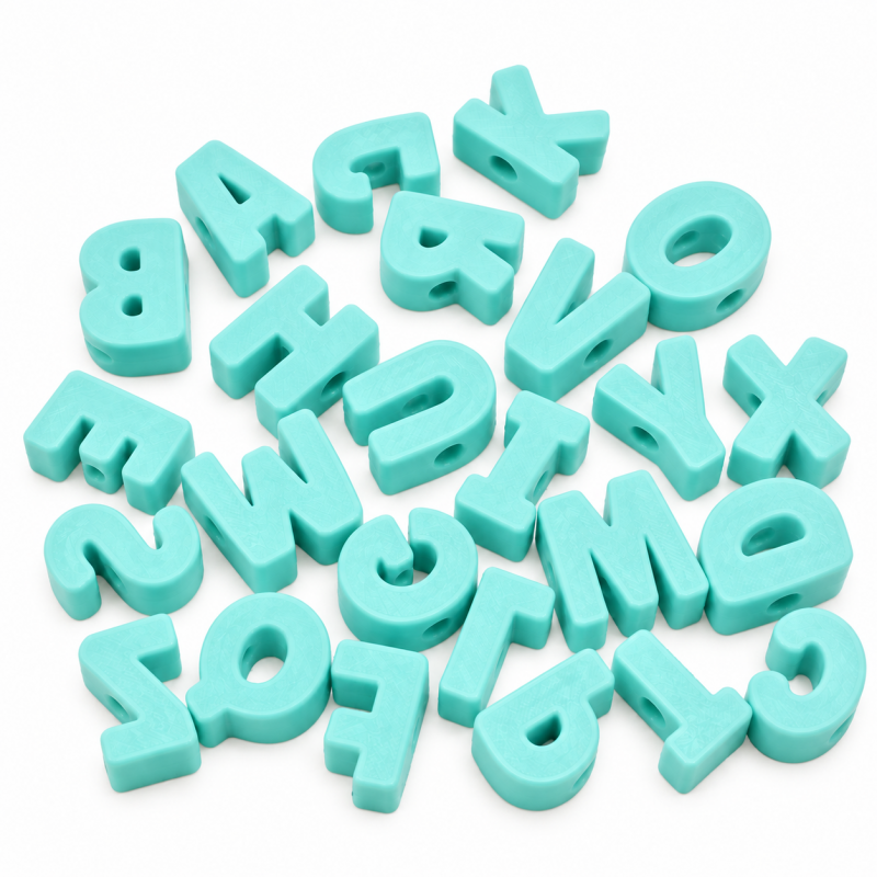 Letras pasador agua marina...