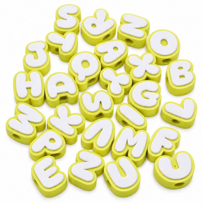 Letras pasador verdes con...