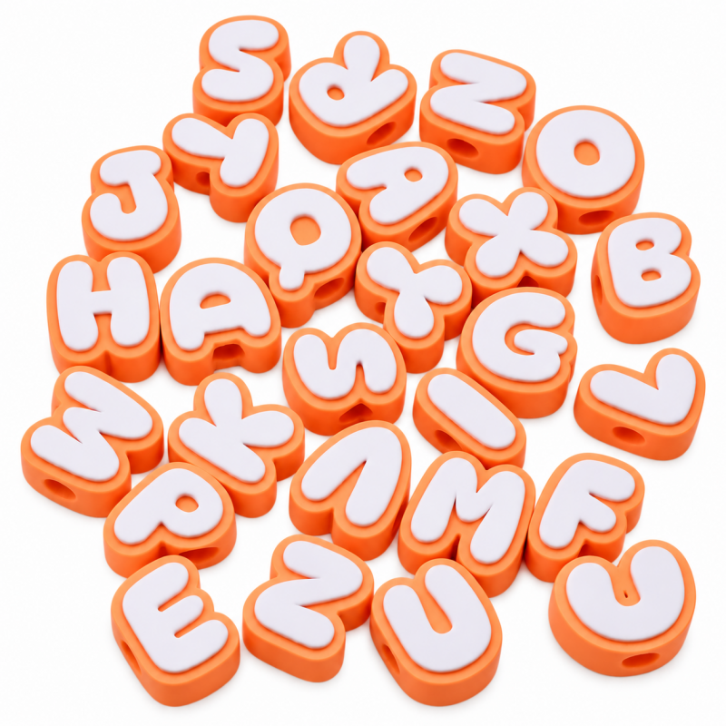 Letras pasador anaranjadas...
