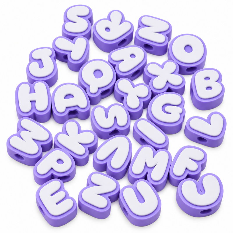 Letras pasador moradas con...