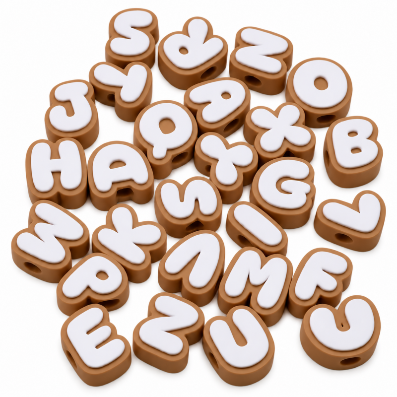 Letras pasador café con...