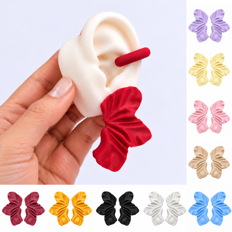 Aretes media flor x par