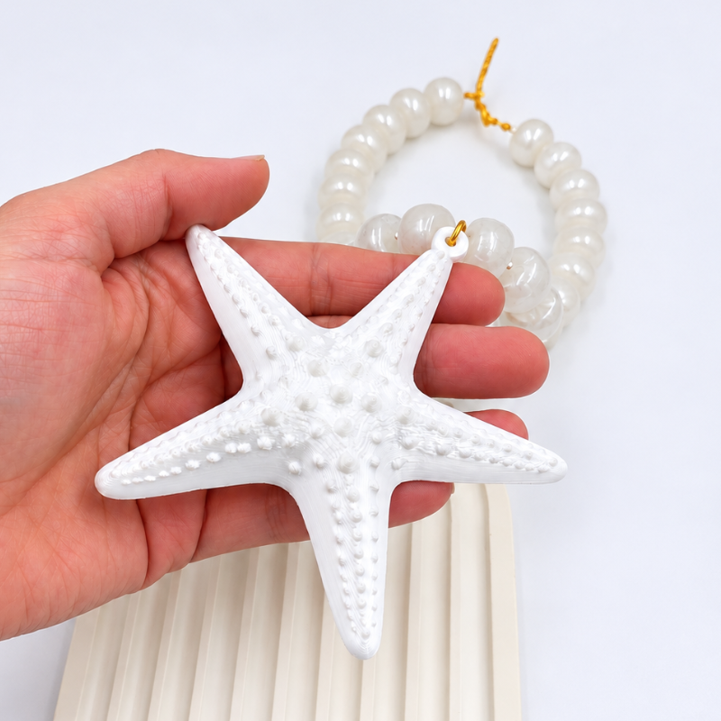Collar estrella de mar blanco