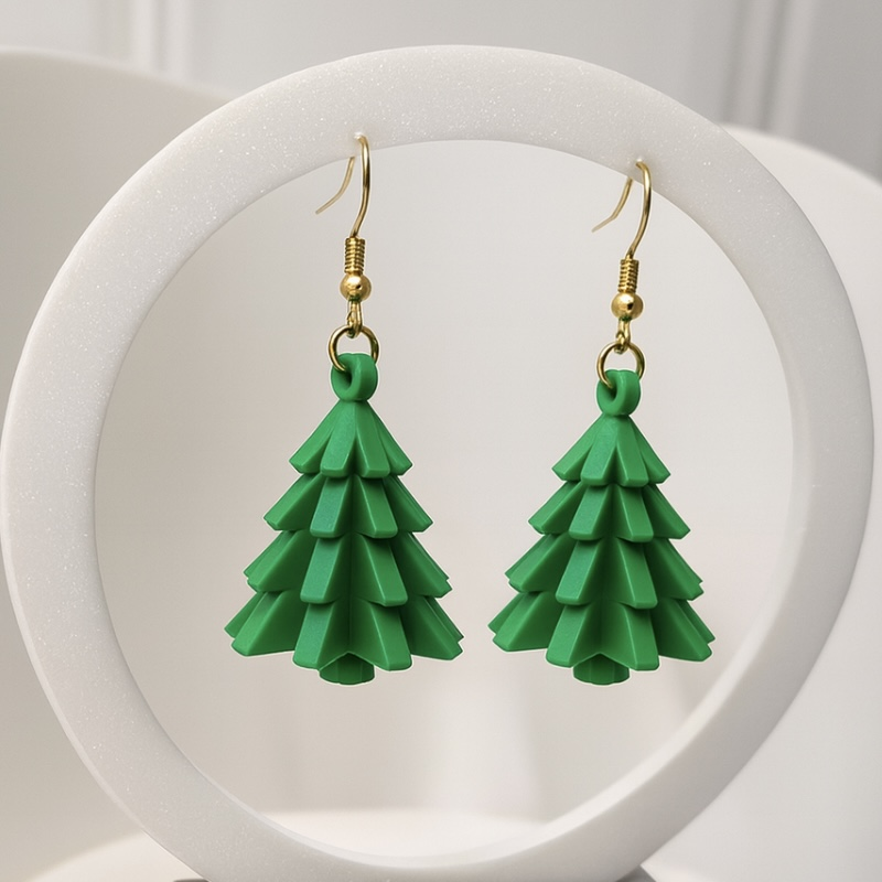 aretes árbol de navidad x par
