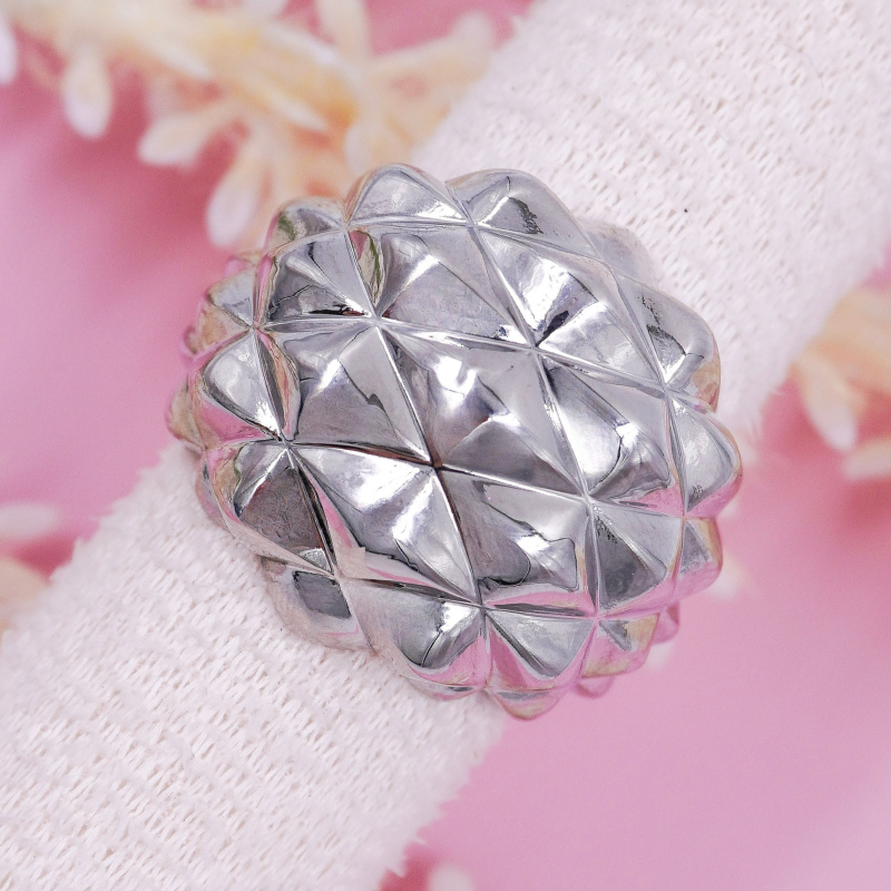 Anillo ranurado plateado