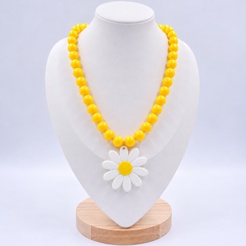 Collar bola chicle amarillo...