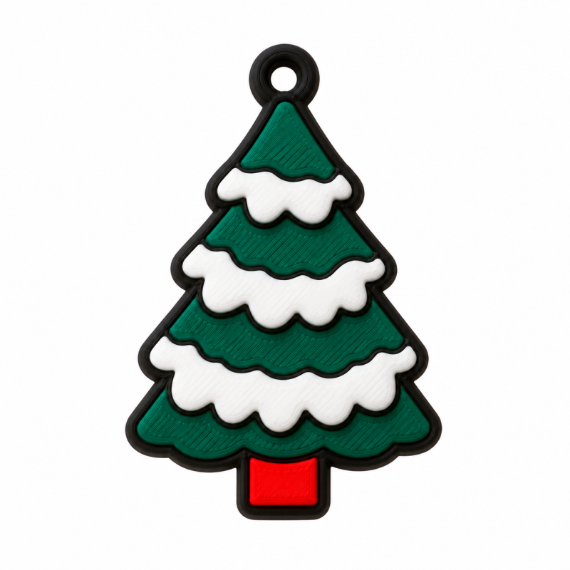 Dije árbol con nieve x unidad