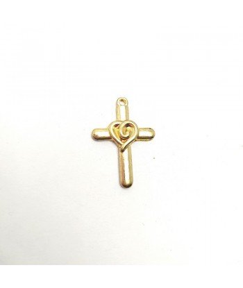 Dije de Cruz con corazon x...